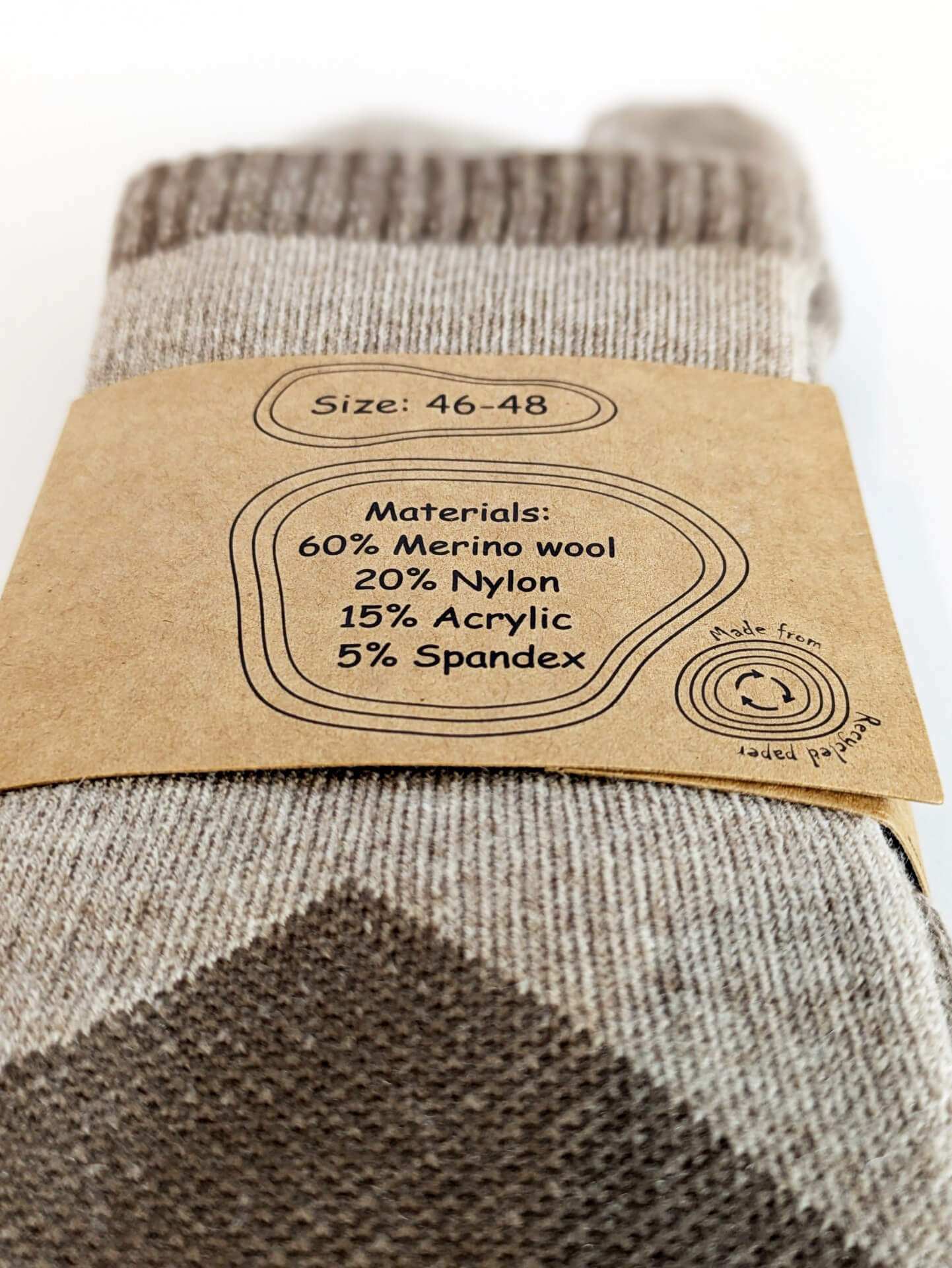 גרבי טאבי - צמר מרינו אריזה אחורית | סנדלי זוזו